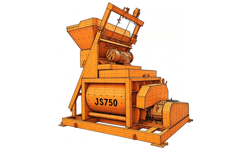 JS forced concrete mixer